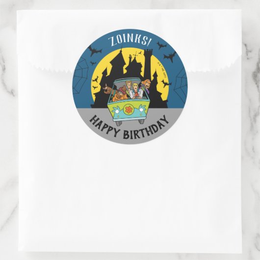 Sticker Rond Scooby Doo Spooktacular Halloween Anniversaire (Sac)