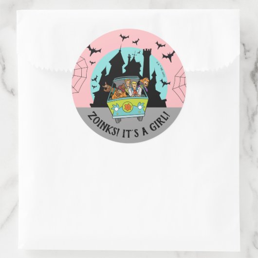 Sticker Rond Scooby-Doo Spooktacular Halloween Baby shower (Sac)