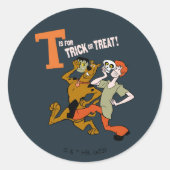 Sticker Rond Scooby-Doo | T est pour les essais (Devant)