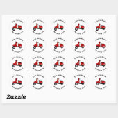 Sticker rond Scoot en direct (Feuille)