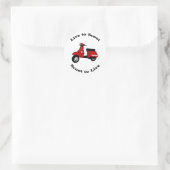 Sticker rond Scoot en direct (Sac)