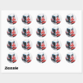 Sticker Rond Scooter classique Mod (Feuille)