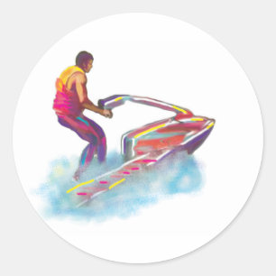 Sticker Rond scooter de mer