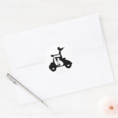 Sticker Rond Scooter fille AP028 (Enveloppe)