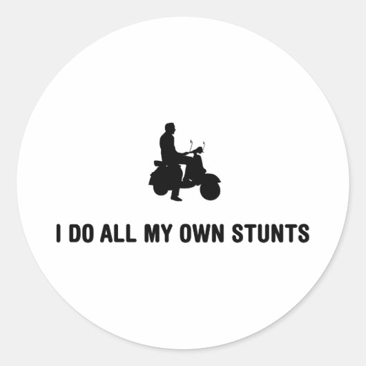 Sticker Rond Scooter Lover (Devant)
