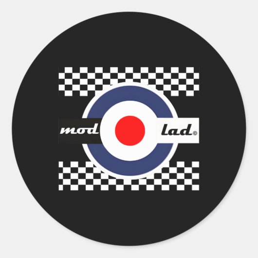 Sticker Rond Scooter Mods Mods Mods Exclusif Travail original (Devant)