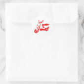 Sticker Rond Scooter rouge (Sac)