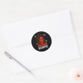 Sticker Rond Scoro Loc'd Black Woman Pray Christian Zodiac Birt (Enveloppe)