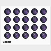 Sticker Rond Scorpio (Feuille)