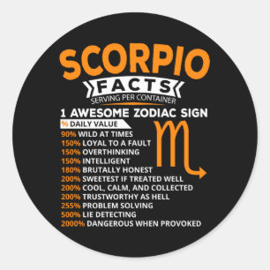 Sticker Rond Scorpio Astrologie SIGNE Zodiaque