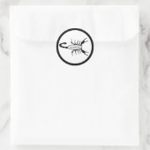 Sticker Rond Scorpio noir Scorpion étoile (Sac)