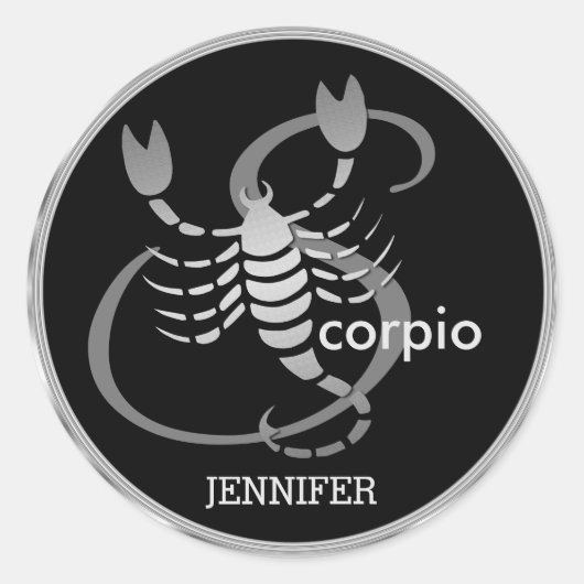 Sticker Rond Scorpio ♏ - Symbole Zodiaque (Devant)