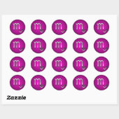 Sticker Rond Scorpio - Symbole zodiaque (Feuille)