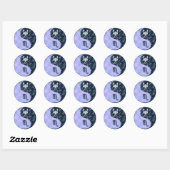 Sticker Rond Scorpio Yin Yang (Feuille)