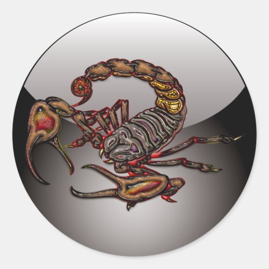 Sticker Rond Scorpion (Devant)