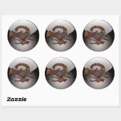 Sticker Rond Scorpion (Feuille)