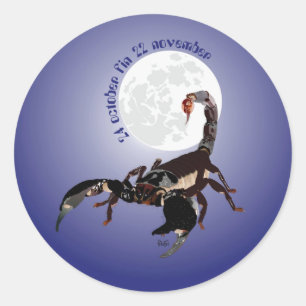 Sticker Rond Scorpion 24 october 22 novembre