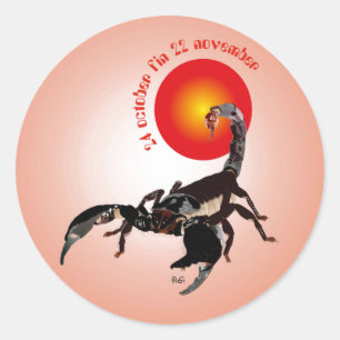 Sticker Rond Scorpion 24 october 22 novembre