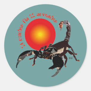 Sticker Rond Scorpion 24 october 22 novembre