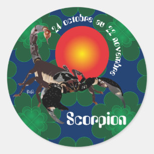 Sticker Rond Scorpion 24 octobre 22 novembre
