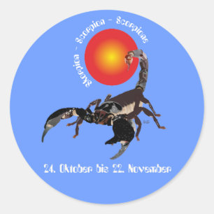 Sticker Rond Scorpion 24 octobre au 22 novembre