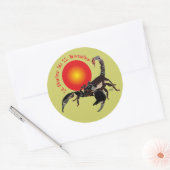 Sticker Rond Scorpion 24 octobre au 22 novembre (Enveloppe)