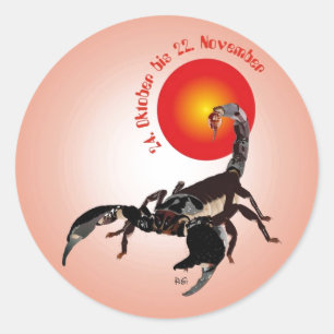 Sticker Rond Scorpion 24 octobre au 22 novembre