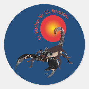 Sticker Rond Scorpion 24 octobre au 22 novembre