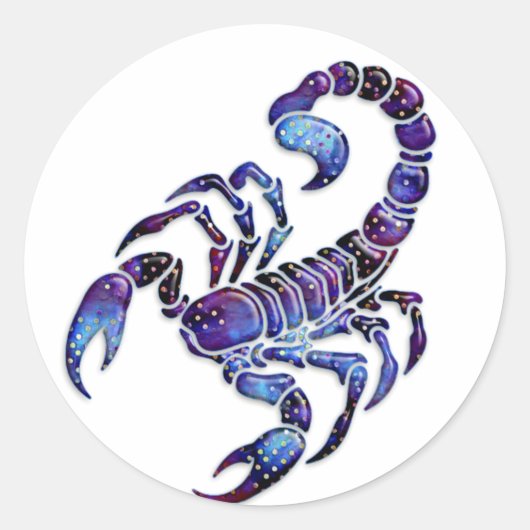 Sticker Rond Scorpion céleste (Devant)