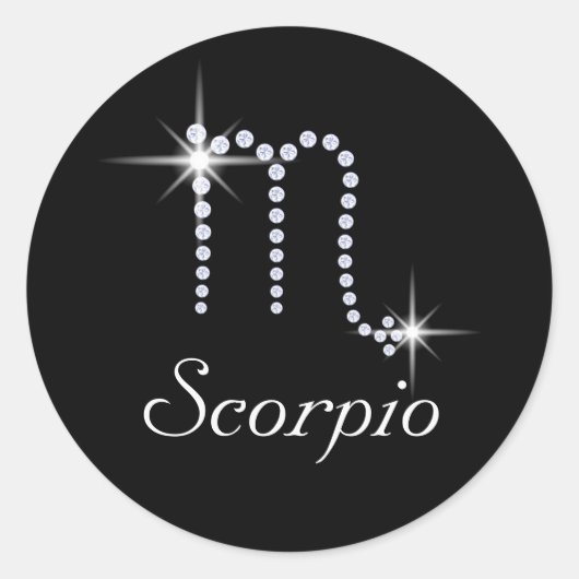 Sticker Rond Scorpion diamant brillant (Devant)