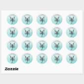 Sticker Rond Scorpion Horoscope turquoise (Feuille)