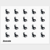 Sticker Rond Scorpion noir (Feuille)