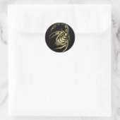 Sticker Rond Scorpion or (Sac)