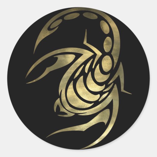 Sticker Rond Scorpion or (Devant)