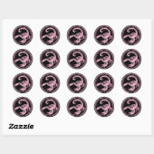 Sticker Rond Scorpion rose Astrologie Scorpion SIGNE Zodiaque (Feuille)