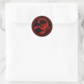 Sticker Rond Scorpion rouge Astrologie Scorpion SIGNE Zodiaque (Sac)