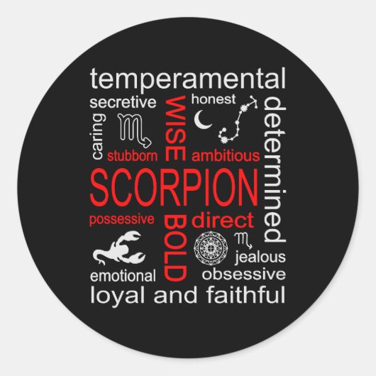 Sticker Rond Scorpion signe zodiaque (Devant)