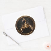Sticker Rond Scorpion Zodiaque Scorpion (Enveloppe)