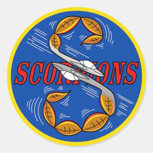 Sticker Rond Scorpions de vol S (Devant)