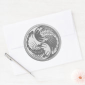 Sticker Rond Scorpions Yin Yang avec effet acier inoxydable (Enveloppe)