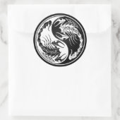 Sticker Rond Scorpions Yin Yang blanc et noir (Sac)
