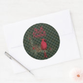 Sticker Rond Scott Green Modern Scottish Tartan Christmas (Enveloppe)
