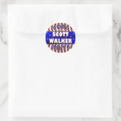Sticker Rond Scott Walker Président Républicain aux élections d (Sac)