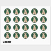 Sticker Rond Scottie Duncan Tartan (Feuille)