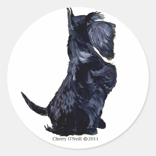 Sticker Rond Scottie - Vous Avez Des Cookies ? (Devant)
