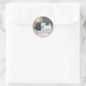 Sticker Rond Scottie Westie Christmas (Sac)