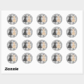 Sticker Rond Scotties tartan (Feuille)