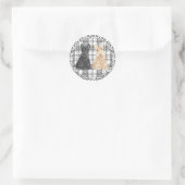 Sticker Rond Scotties tartan (Sac)