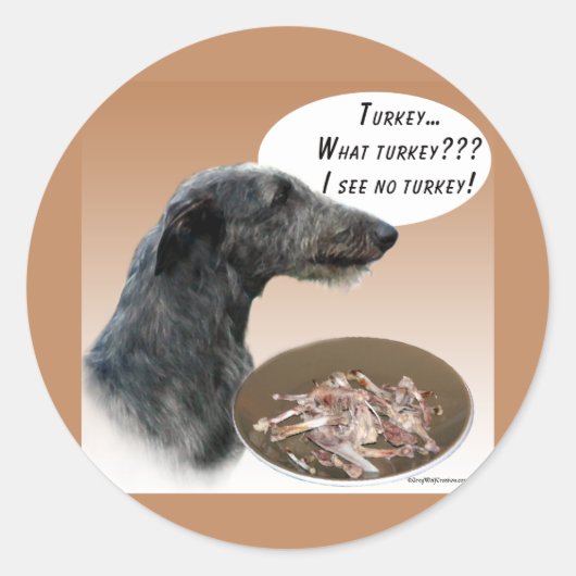 Sticker Rond Scottish Deerhound Turquie (Devant)