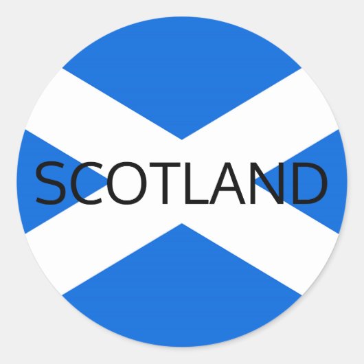 Sticker Rond Scottish Flag Scotland stkcn (Devant)